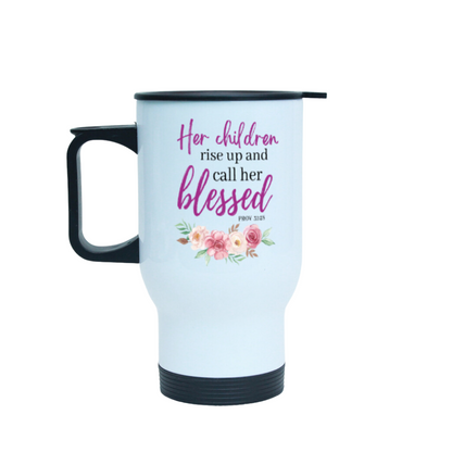 Stainless Steel Tumbler - Raising Future Saints/Righteous Man/She is Clothed