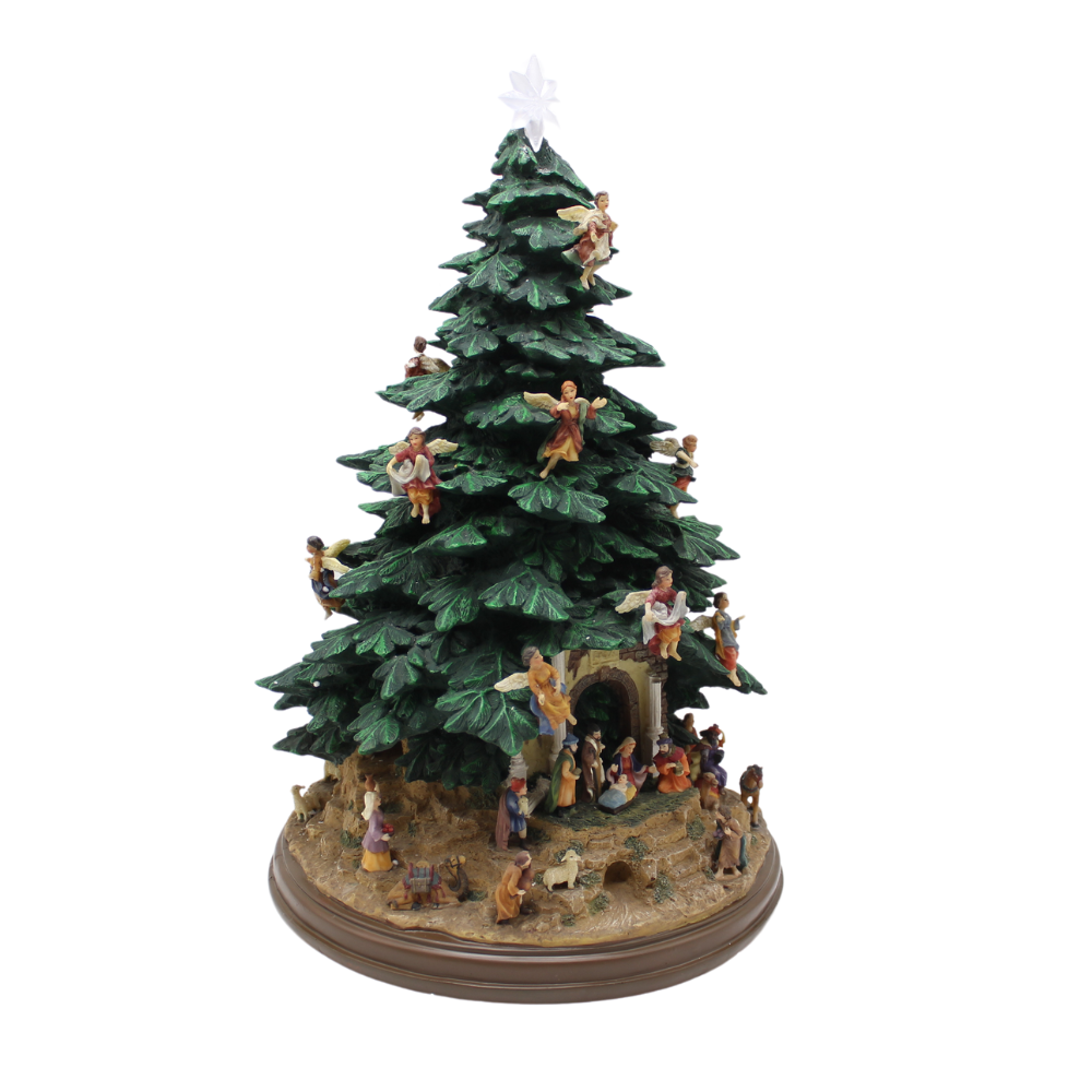 Polyresin Christmas Tree/Nativity Scene