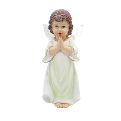 Polystone Praying Angel - 34cm colored