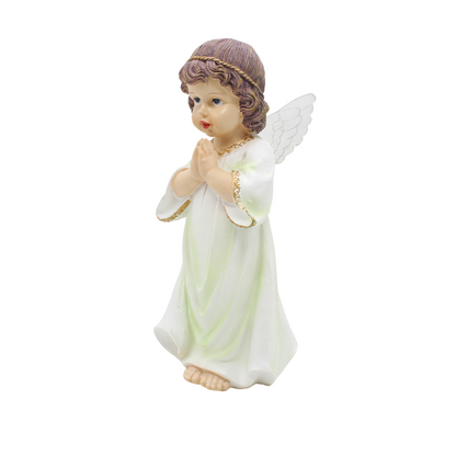 Polystone Praying Angel - 34cm colored