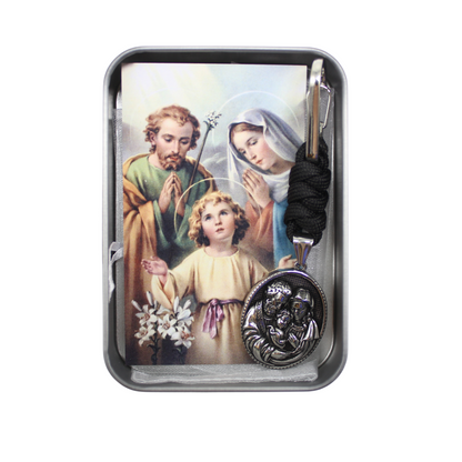 Stainless Steel Catholic Pocket Medal Prayer Kit