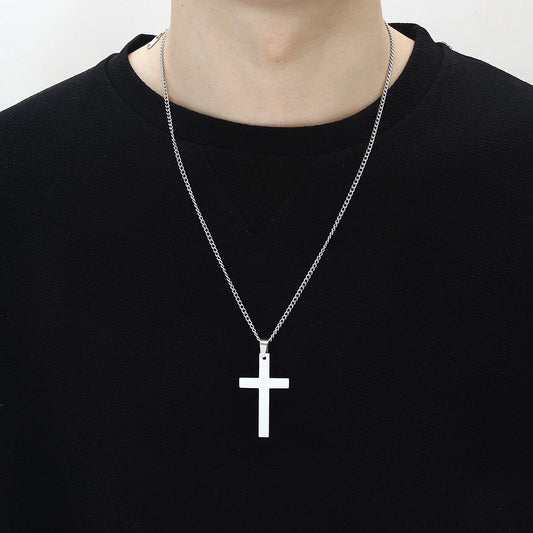 Stainless Steel Plain cross/Chain 5cm