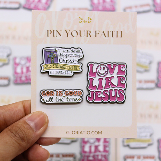 Pin Your faith Christian enamel pins (set of 3)