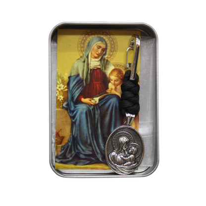 Stainless Steel Catholic Pocket Medal Prayer Kit