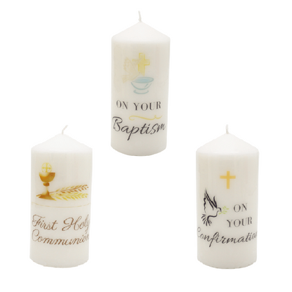 Baptism Candle/First Holy Communion/Confirmation - 15cm