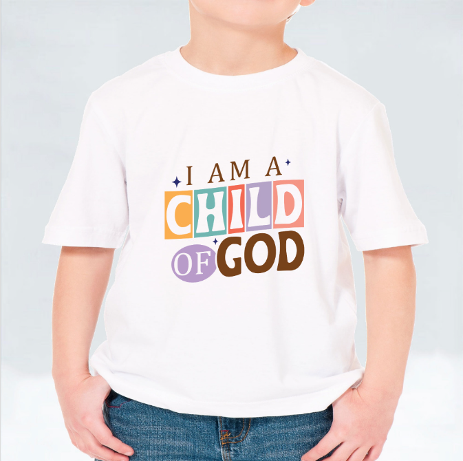 I Am a Child of God Kids T-shirt (Personalisation Available)