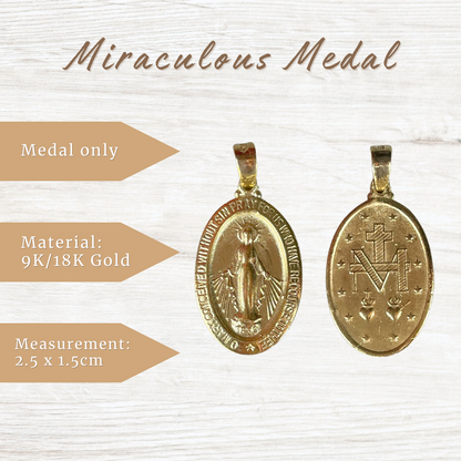 [PRE-ORDER] Gold Miraculous Medal - 9k / 18k Gold