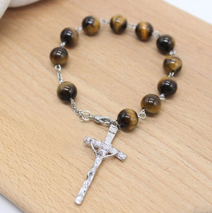 Car Rosary Tiger Eye Beads (Personalisation Available)