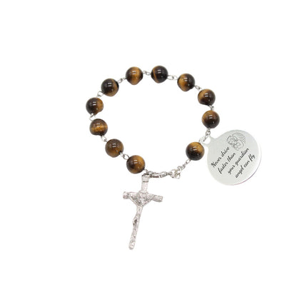 Car Rosary Tiger Eye Beads (Personalisation Available)