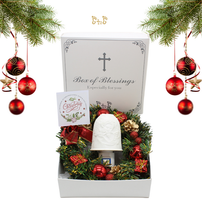 Christmas Gift Set - Angel Night light/Wreath set