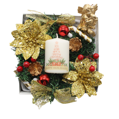 Christmas Gift Set - Christmas Candle/Wreath