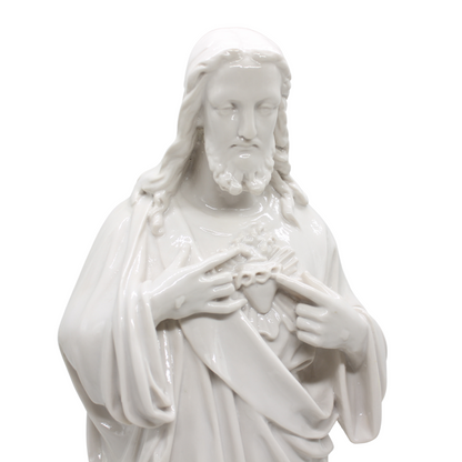 Jesus Sacred Heart Marble Powder Statue - 60cm White (self pick up)