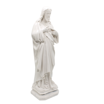 Jesus Sacred Heart Marble Powder Statue - 60cm White (self pick up)