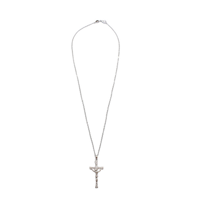 Zircon Crystal Cross/Chain Set