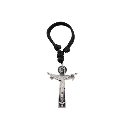 Stainless Steel Holy Trinity Cross Paracord Car Charm