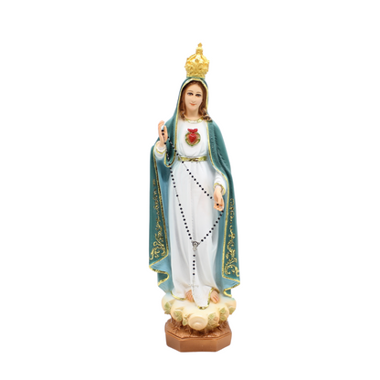 Our Lady of Fatima Statue - 70cm (Gold Trim)