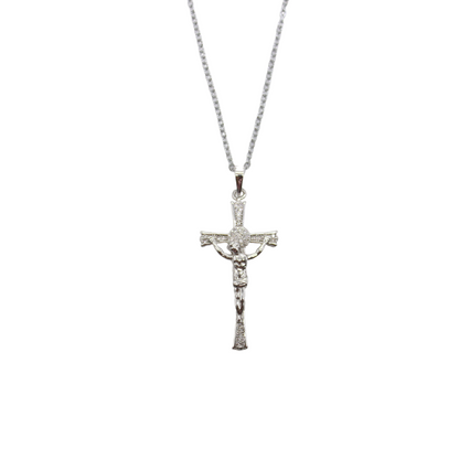 Zircon Crystal Cross/Chain Set