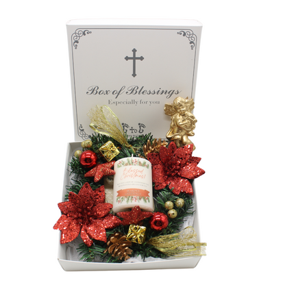 Christmas Gift Set - Christmas Candle/Wreath