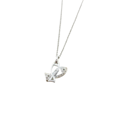 Silver Fish Pendant /Chain Set