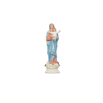 Our Lady & Child Jesus Ceramic Statue - 17cm color