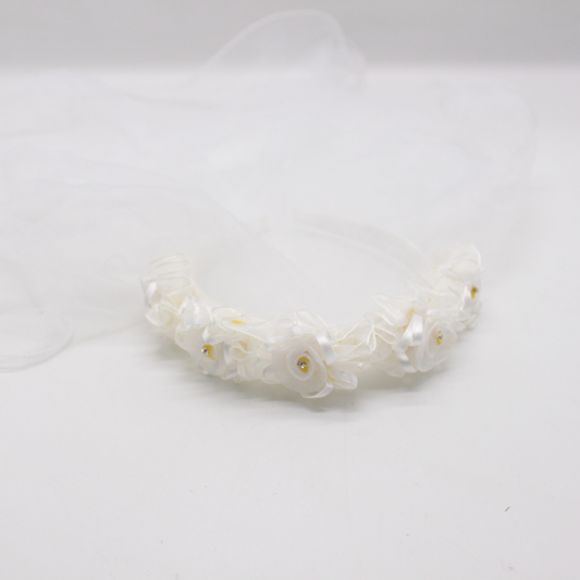 Flower hairband/Veil for Holy Communion/Confirmation