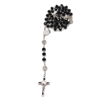 Korean Crystal Rosary - Black/Lt Blue/Pink/Turquoise/Red/White