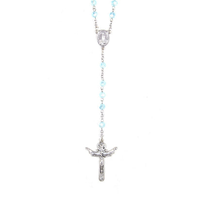 Korean Crystal Rosary - Black/Lt Blue/Pink/Turquoise/Red/White