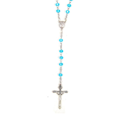 Korean Crystal Rosary - Black/Lt Blue/Pink/Turquoise/Red/White