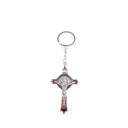 Metal St Benedict Keychain - Black/Blue/Red/Silver