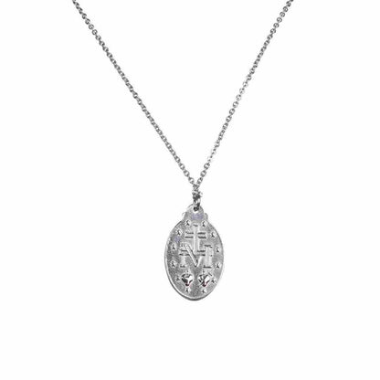 Stainless Steel Miraculous Medal/Chain set (1.8cm/2cm/2.5cm)