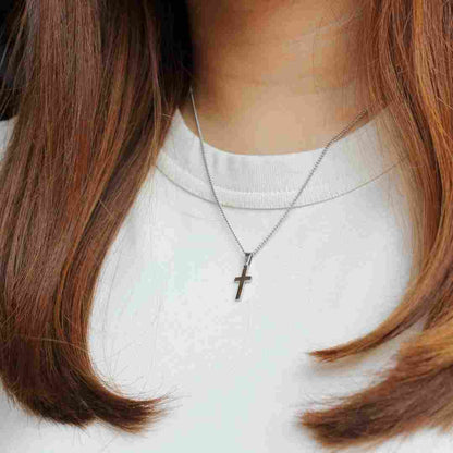 Stainless Steel Plain cross/Chain 5cm