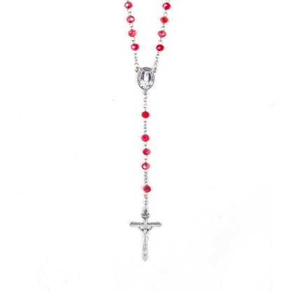 Korean Crystal Rosary - Black/Lt Blue/Pink/Turquoise/Red/White