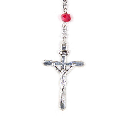 Korean Crystal Rosary - Black/Lt Blue/Pink/Turquoise/Red/White